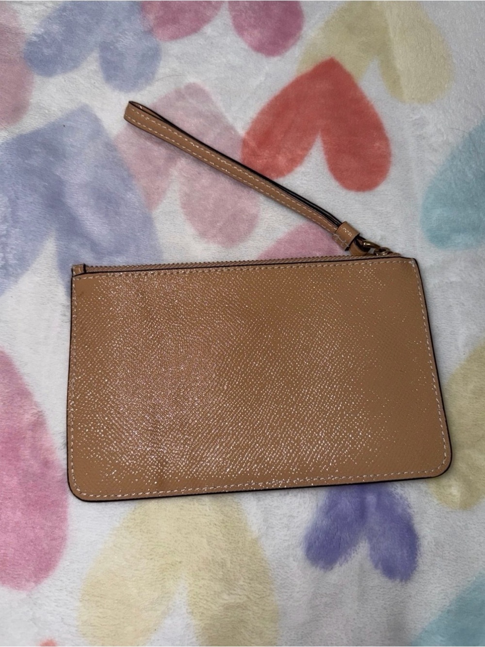 Coach Tan Leather Wristlet Clutch - Picture 2 of 3